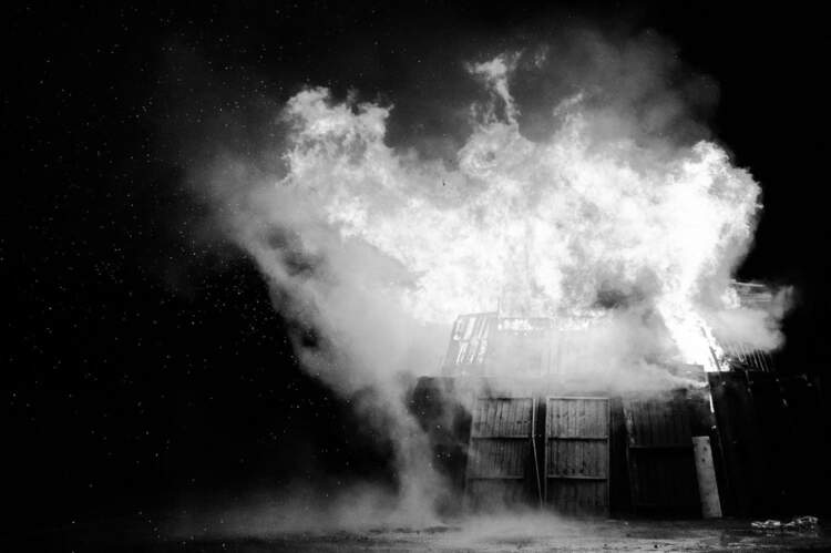Incendie de la ferme Oudoire par Louis yden